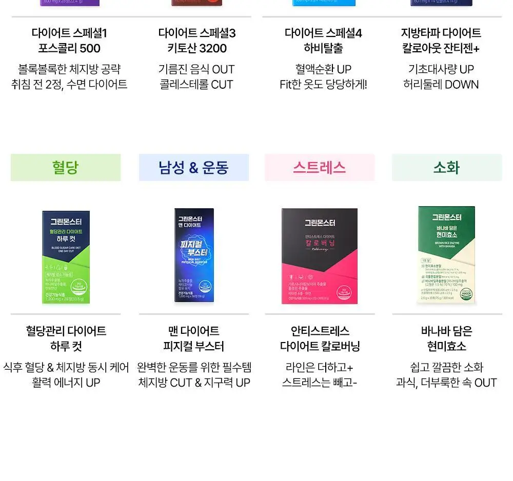 [체지방 감소] 그린몬스터 안티스트레스 다이어트 칼로버닝 28포 (2주분) 상세페이지 38